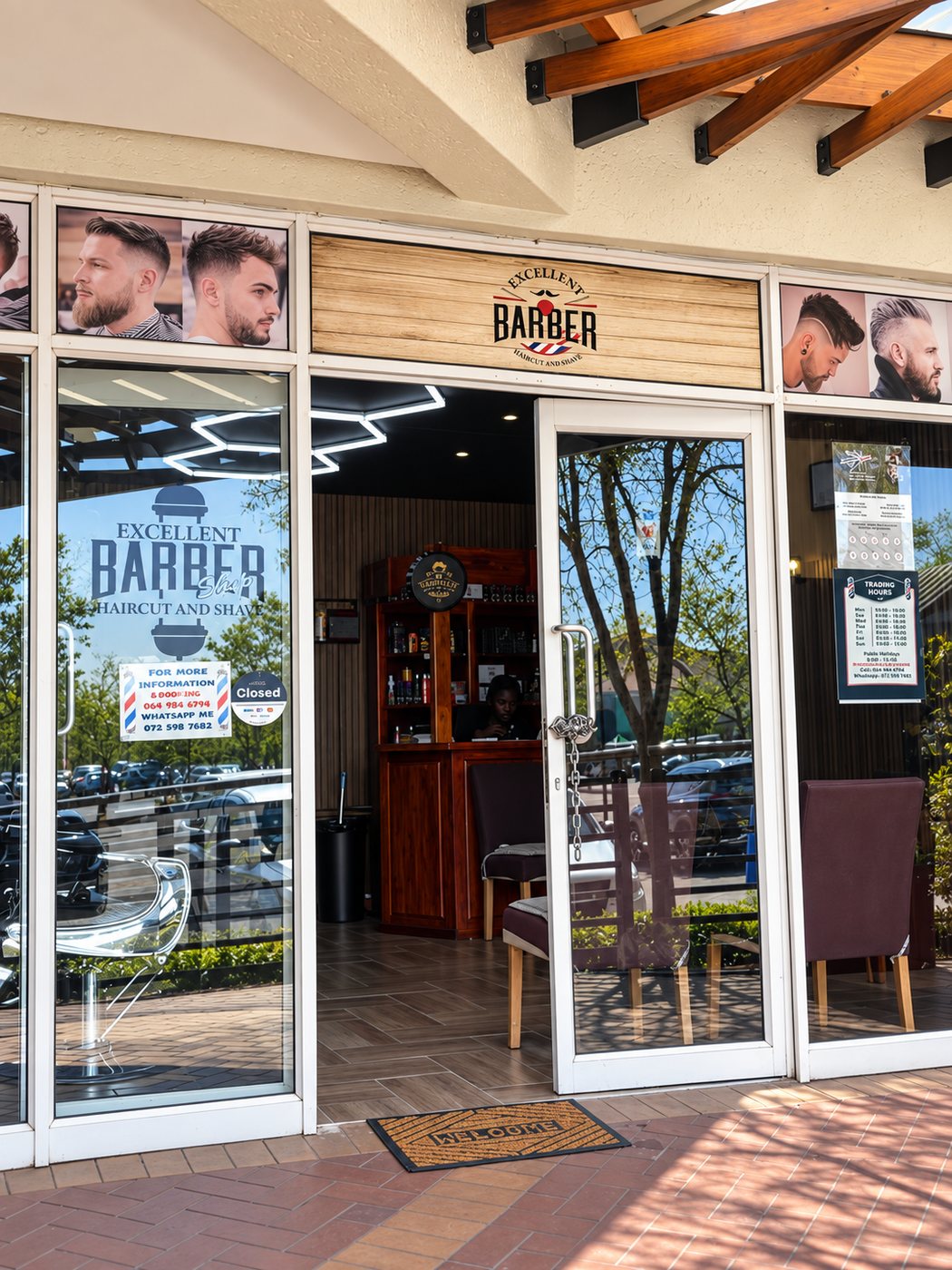 Excellent Barber Sunward Park shopfront